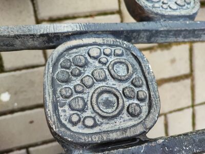 Detail dekorativního prvku mříže